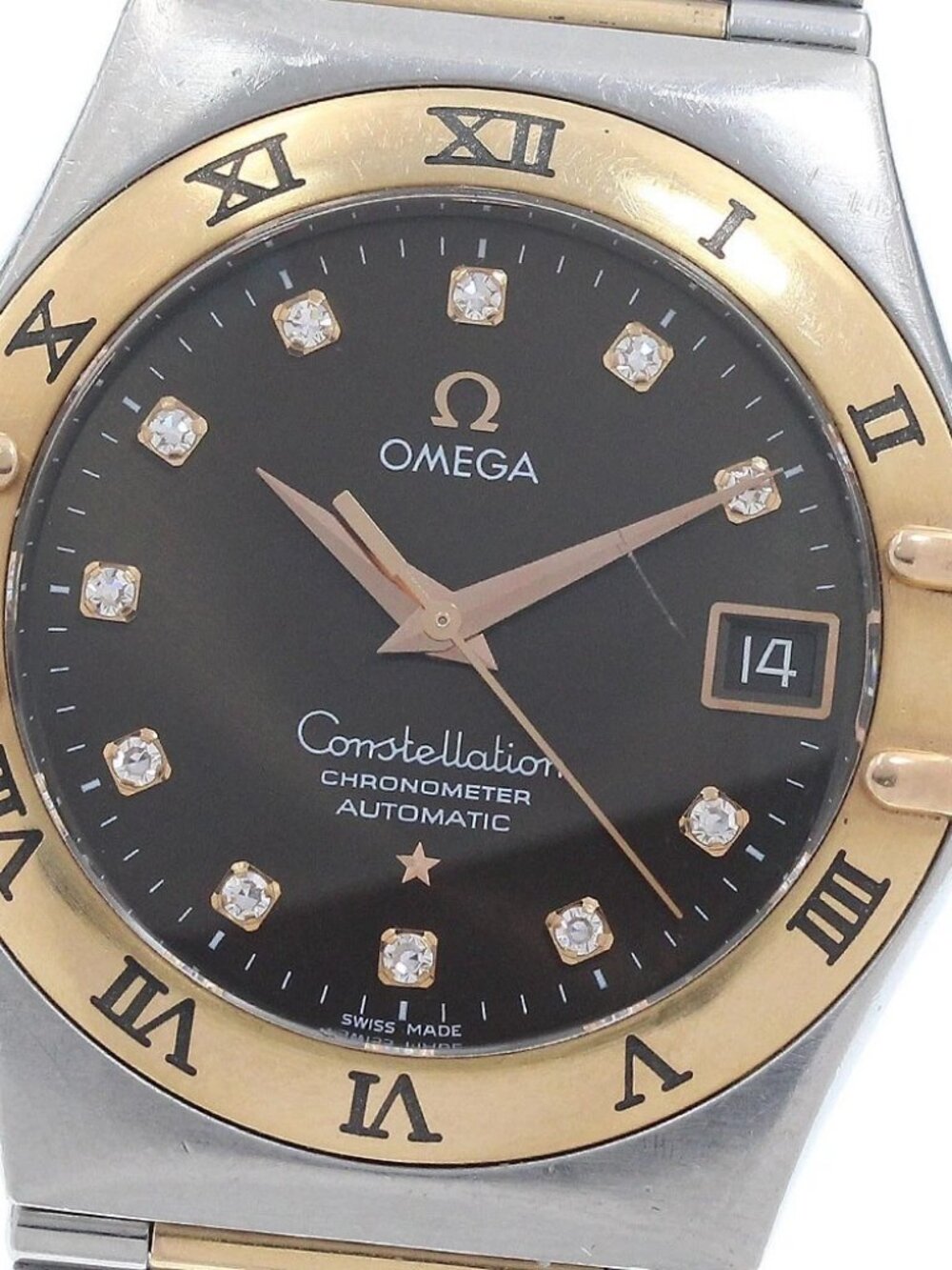 OMEGA Constellation 1301.60 11P Diamond Brown Dial Automatic Men's Watch_951387